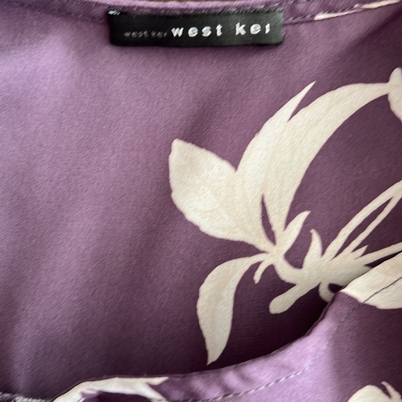 Purple Floral Blouse | West Kei | Small - Petite - Picture 10 of 10